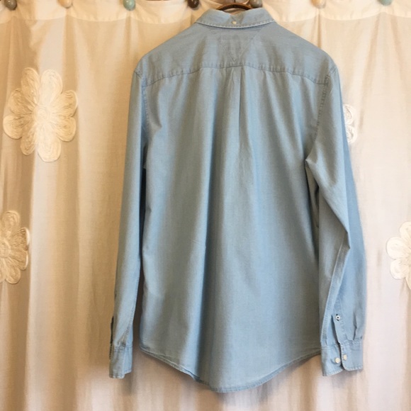 Tommy Hilfiger Indigo Custom Fit Button Down Size Large - Picture 4 of 10